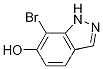 Molecular Structure of 705927-37-3 (1H-Indazol-6-ol, 7-bromo-)